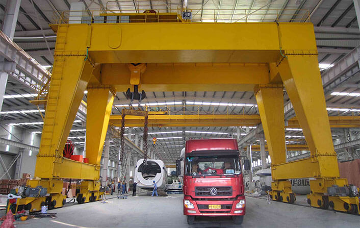 Large gantry crane installation example